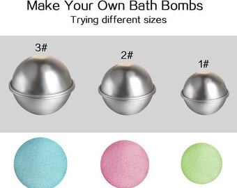 Bath Bomb Supplies, Bath Bomb Mold, Sphere Mold, Bath Fizzy Mold, Cake Mold, Stainless Steel, Round Mold, DIY Bath Bomb, Metal Mold