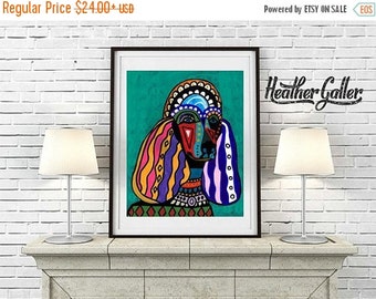 50% Off Today- Standard Poodle art dog Art Print Poster by Heather Galler (HG849)