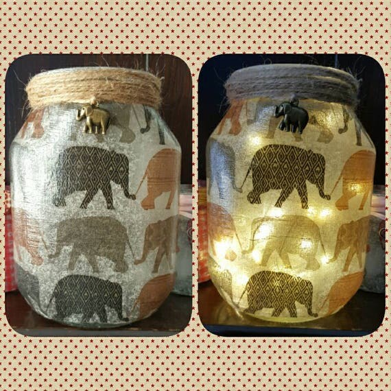 Upcycled Elephant Jar