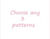 Choose any 3 embroidery patterns