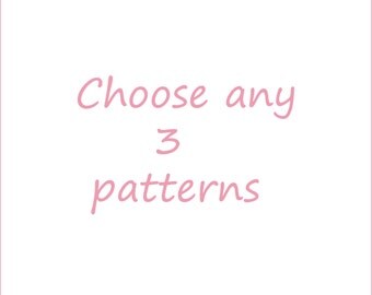 Choose any 3 embroidery patterns