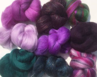 Felting Wools - Merino Wool Tops - Jewel pack of 9