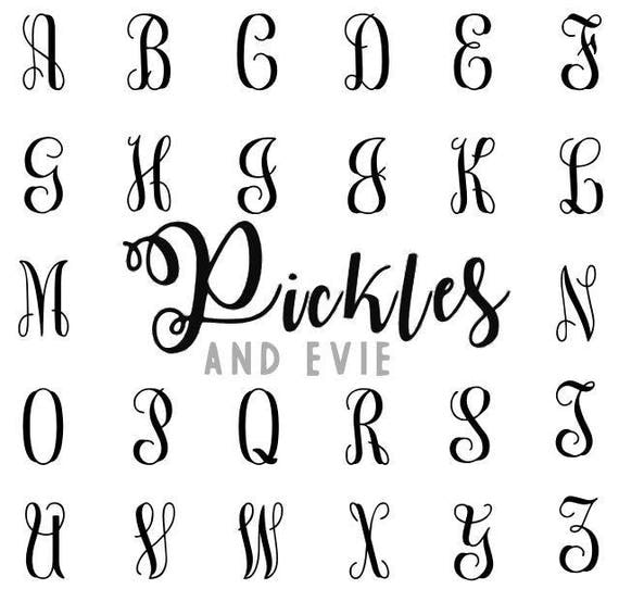 Vine Font SVG, Monogram SVG, Cricut Design from PicklesandEvie on Etsy Studio