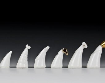 Handmade Porcelain Chess Set, Ceramic Chess Set, Wedding Gift, Gift for Him