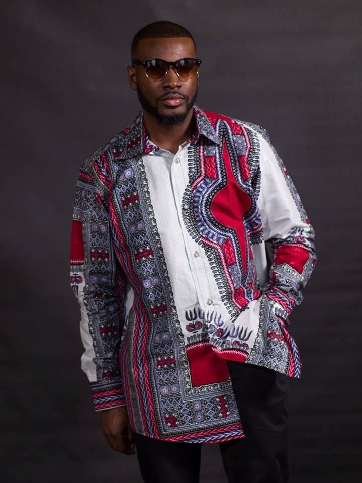 African clothing Black Dashiki For Men's African dashiki