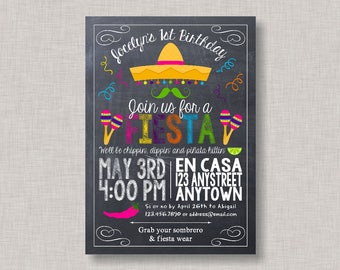 Fiesta Invitation, Fiesta Birthday Invitation, Fiesta Birthday Party for girls, Cinco de Mayo, Printable