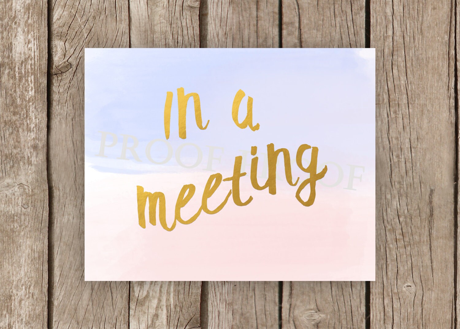 In A Meeting Sign Printable