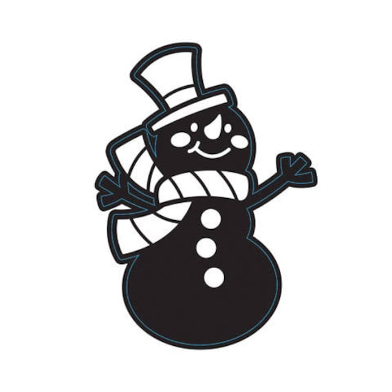 SNOWMAN ARMS UP Die Cut with Embossing Stencil by Darice