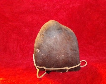 1 Bull Scrotum Bag real animal fur nut sack part purse man cave gag gift craft supplies
