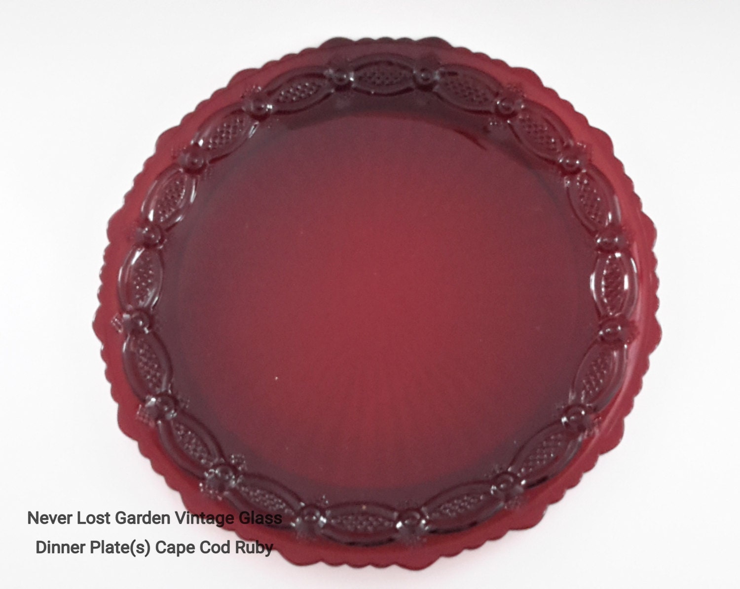 Ruby Red Dinner Plates Avon 1876 Cape Cod