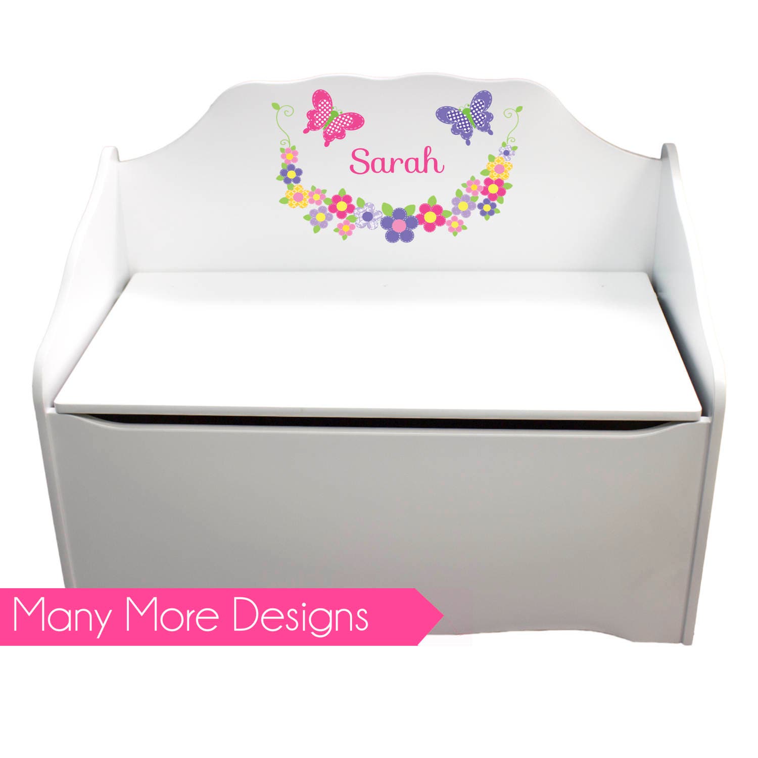 personalised toy box and bench