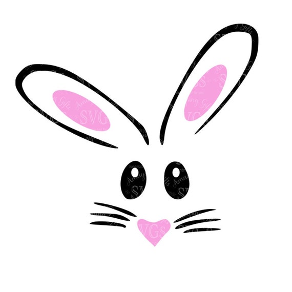 SVG Easter Bunny SVG Rabbit face svg Bunny tshirt svg