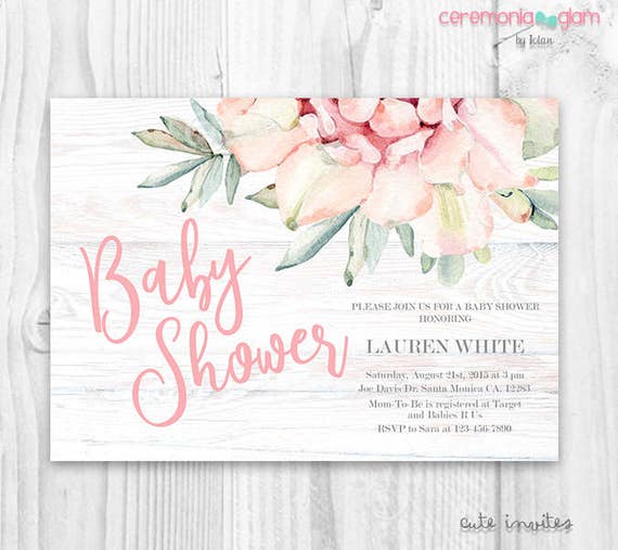 Succulent Baby Shower Invitations 10