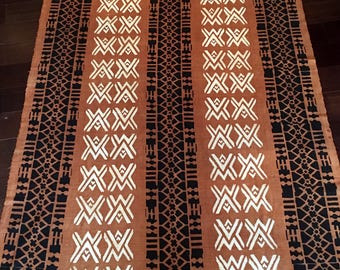 Mudcloth Textile, Ethnic Blanket, Mudcloth Fabric