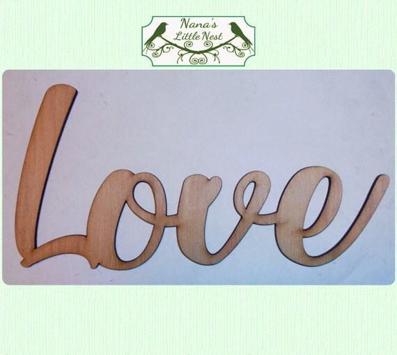 Word Art Medium Wood Cut Out Laser Cut