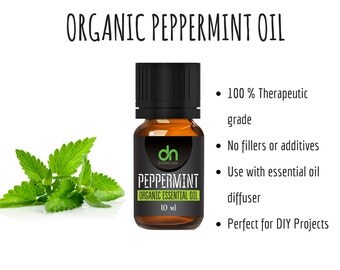 Organic Peppermint Oil - Peppermint Oil - Organic Peppermint Essential Oil - 10 ml - Peppermint Essential Oil - Peppermint