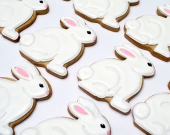 Decorated Cookies - Easter - Rabbits - Easter Bunnies - 1 DOZEN