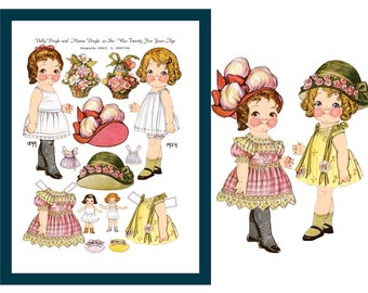 Dolly Dingle Paper Doll Digital Collage Sheet - Instant Download Printable Dolly Dingle Clipart, Graphics. Personal & Commercial Use