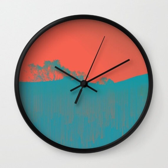 Terra wall clock glitch clock pixel sorting digital art