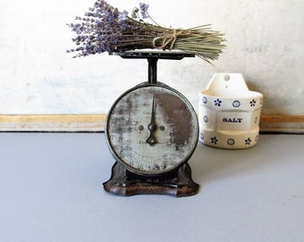 Vintage metal kitchen scale, rustic, farmhouse kitchen decor