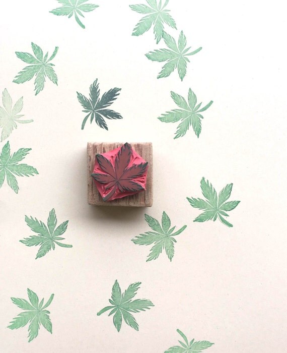 Pot leaf stamp marijuana stamp weed leaf weed gift pot