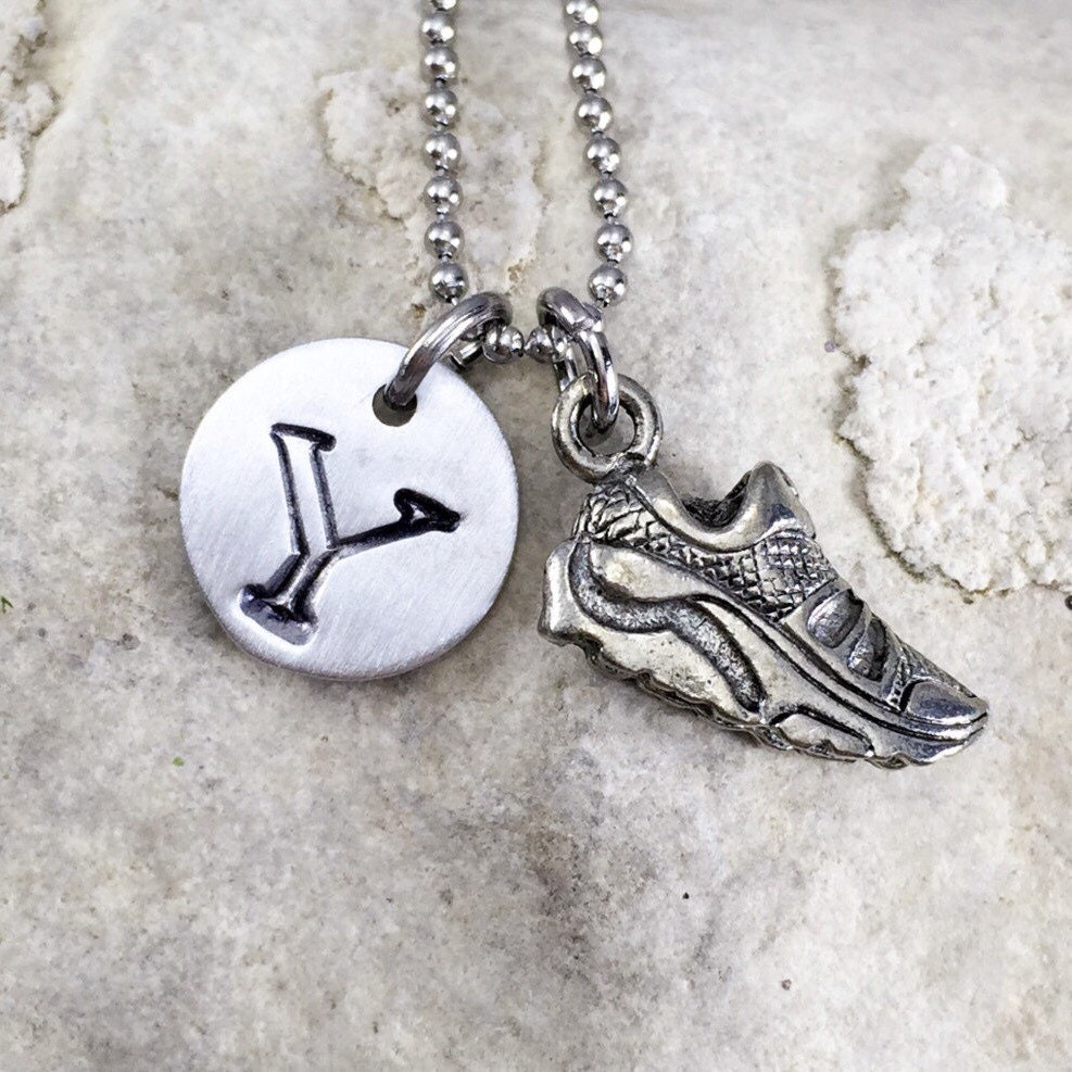 Gift for Runner Sneaker Necklace Running Jewelry Shoe