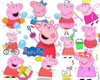 Best collection of 135 PEPPA PIG clipart - 135 high quality Peppa Pig CLIPART - 135 Peppa Pig Graphics !!! frames included !!!