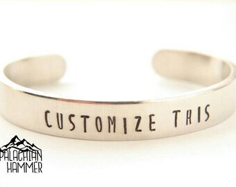 Custom 3/8" Aluminum Cuff Bracelet