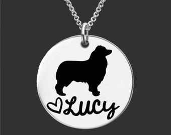 Australian Shepherd Dog Necklace | Australian Shepherd Jewelry | Personalized Dog Necklace | Personalized Gifts | Korena Loves