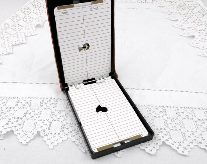 Vintage Mid Century Telephone Dial Pop Up Unused Address Book, Red Velvet Covered Phone Number Book, 1960s, 1970s, Retro, Office, Desk, Home