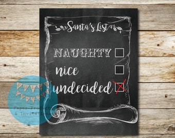 Naughty nice signs | Etsy