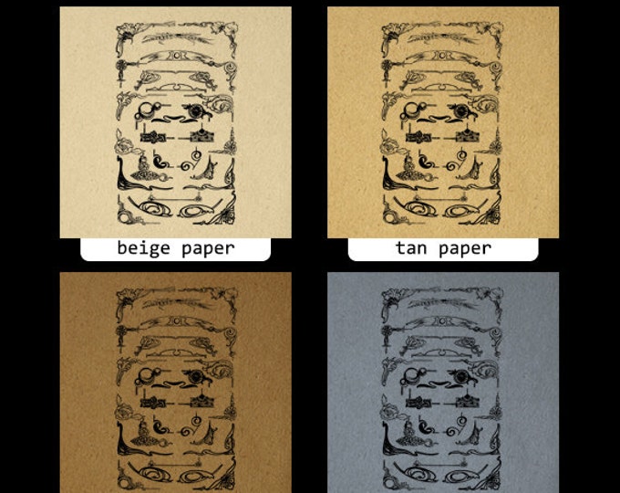 Design Element Elegant Ribbon Digital Graphic Printable Collage Sheet Image Frame Download Antique Clip Art Jpg Png HQ 300dpi No.354