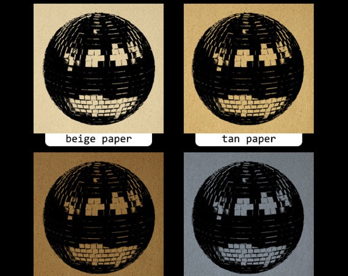 Digital Printable Disco Ball Graphic Mirror Ball Download Image Illustration Vintage Clip Art Jpg Png Eps HQ 300dpi No.1980