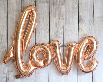 Engagement Party Decorations, Love Balloon, Valentines Day Idea, Wedding, Rose Gold Bachelorette Decor, 1 Birthday, Baby Shower, Kate Spade