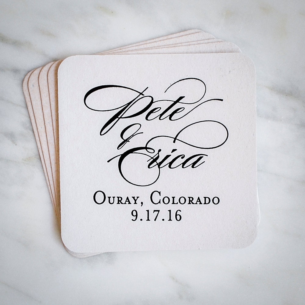 Personalized Wedding Coasters First Names Party Coasters