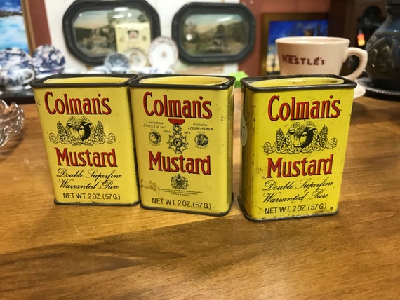 Vintage spice tins Colman's Mustard