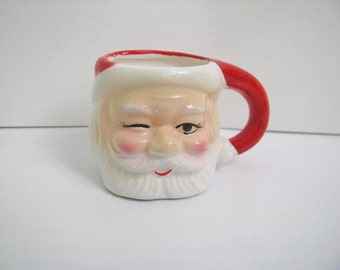 Vintage santa mugs | Etsy