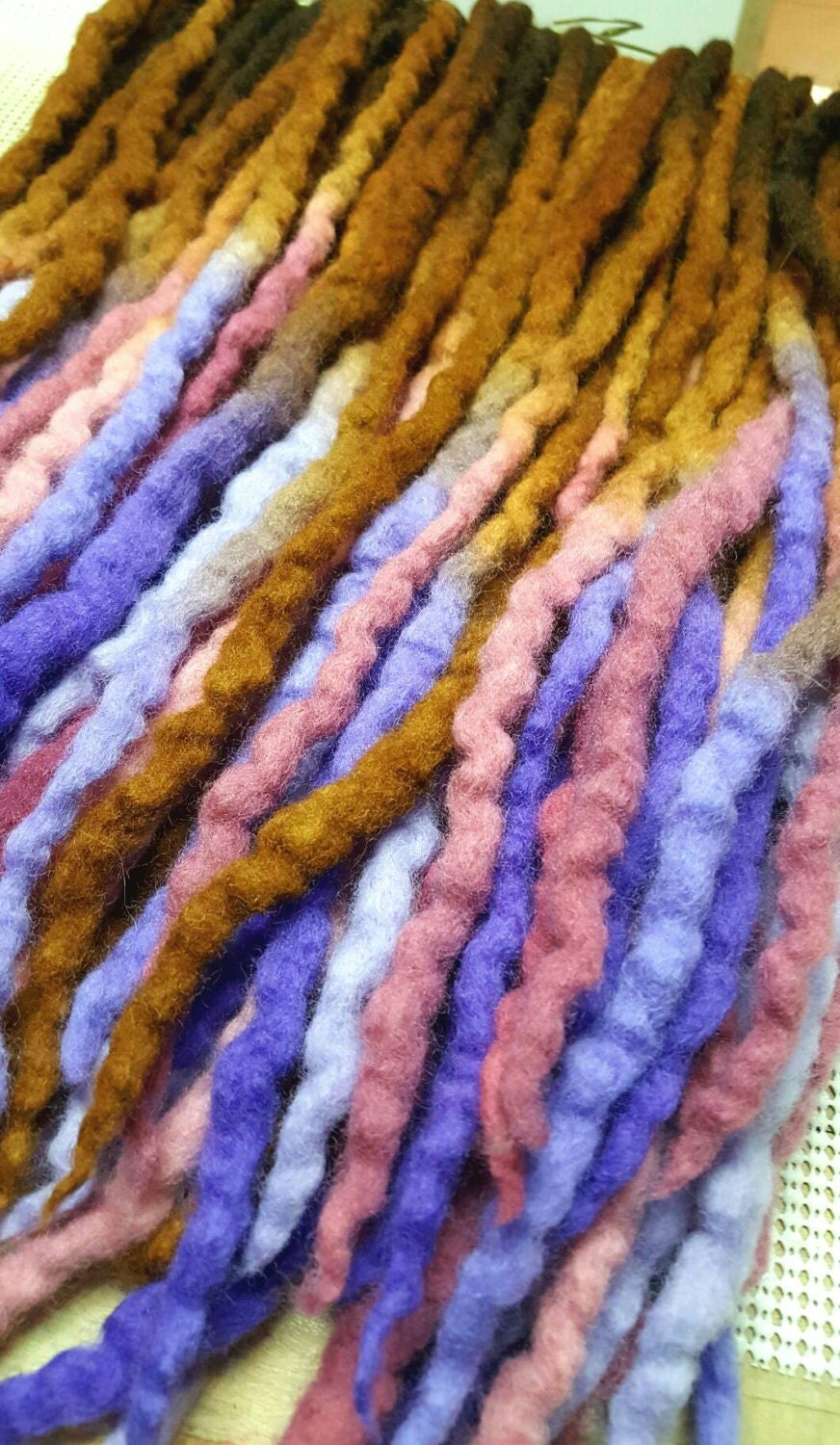 Wool Dreads Handmade Hair Extensions Wool Dreads Ombre Hair