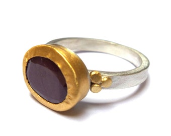 Ruby ring - Sterling silver ring - Gold ring - Silver ring - Statement ring - Gemstone ring - free shipping!!!