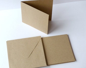 10 square notecards and envelopes set recycling paper strength paper