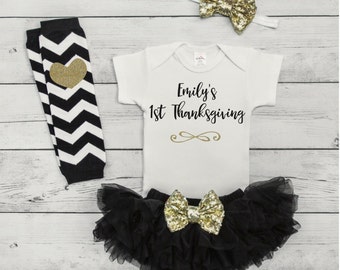 Baby first thanksgiving outfit | Etsy