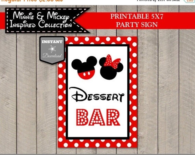 SALE INSTANT DOWNLOAD Girl and Boy Mouse 5x7 Printable Dessert Bar Party Sign /Girl & Boy Mouse Collection / Item #2137