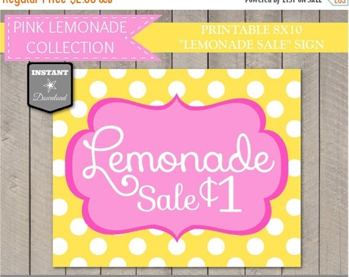 SALE INSTANT DOWNLOAD Printable 8x10 Lemonade Sale Sign / Pink Lemonade Collection / Item #412