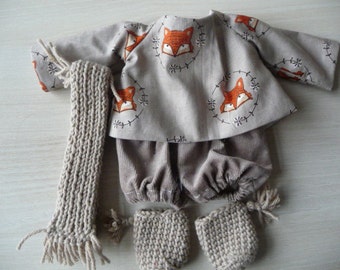 Together for Doll or rabbit in fabric