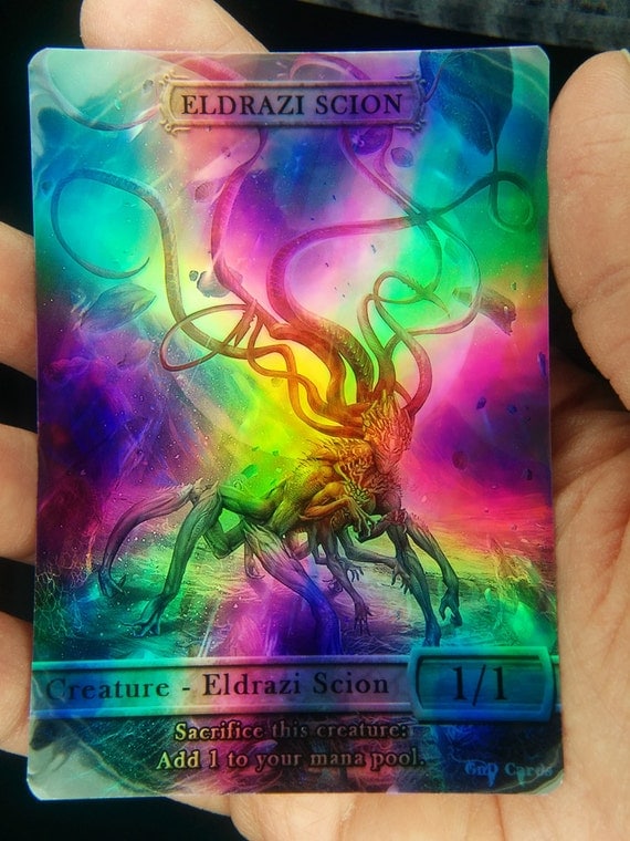 1x Eldrazi Scion 3 FOIL LAMINATED Custom Altered Token MTG