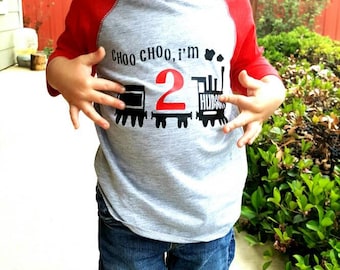 Train Birthday Shirt - Chugga Chugga Two Two - Choo Choo I'm Two - Train Birthday Shirt - Choo Choo Train Birthday Shirt 2nd Birthday Shirt