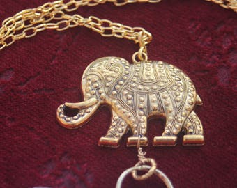 Golden Elephant Lanyard (ID Holder)