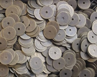 CLEARANCE** 8mm brass sequin, thin metal disc, 300 pcs
