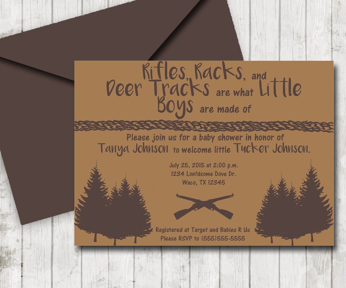 hunting-theme-diy-baby-shower-invitation-outdoors-theme