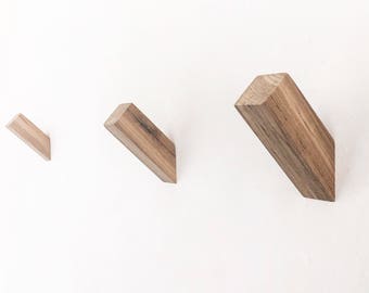 Teak WallNuts™ - Modern Wall Hooks Handmade from Beautiful Solid Teak.  Perfect for Spa and Outdoor use.